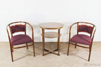 secesné kreslá,Otto Wagner + stolík,Josef Hoffmann - 1