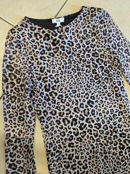 Šaty s leopardim vzorom S