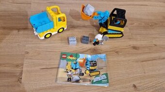 Lego duplo nákladiak a pásový bager