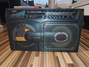 Retro rádio magnetofón LEVIS s LED svietením