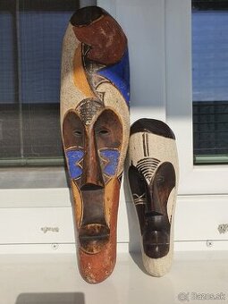Exotické africké masky kmeňa FANG – Ručná práca, top stav