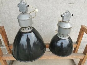 Staré priemyselné smaltované lampy - 1
