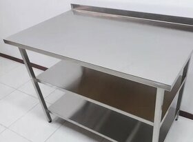 Stôl s policou, pracovné stoly, nerezové stoly - 1