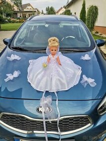 Svadobná výzdoba bábika na auto2
