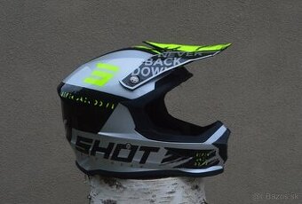 prilba okuliare lak. šedo žltá shot mx enduro