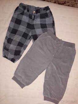 Menčestrové nohavice v.74 - 2ks