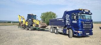 Preprava sťahovanie strojov podvalníkom - 1