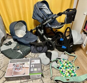 G-mini kombinovany kocik, autosedacka, el. hupatko a mix vec