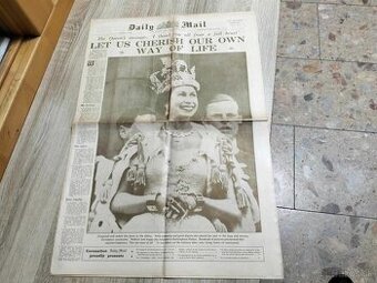 ORIGINÁL "Daily Mail" zo dňa 3.júna 1953,britský denník,de - 1