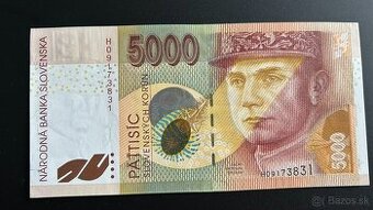 Bankovky Slovensko 5000 SK 1999 UNC