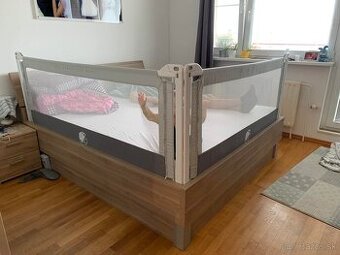 Zábrana na posteľ Monkey Mum® Popular - 200 cm - svetlo šedá