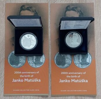 10 Euro 2021 Janko Matúška proof