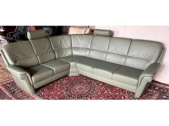 Luxusní rohová kožená sedací souprava, 3009