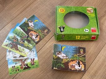 Drevené kocky Krtko (Dino) – 12 ks