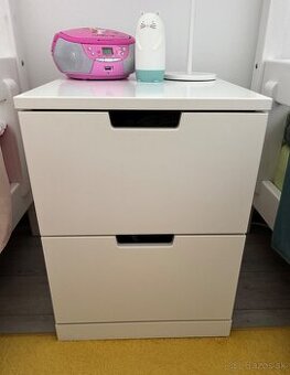 NORDLI Komoda s 2 zásuvkami, biela, 40x54 cm, zn IKEA