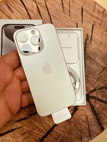 iPhone 15 pro 128 White Titan nepoužitý folia záruka