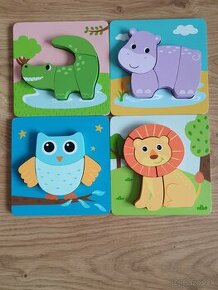 Puzzle pre deti 3D Zvieratá 1+
