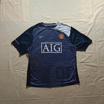 Manchester United čierny futbalový dres 2008-2009 M