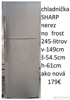 predám chladničku nerez no frost