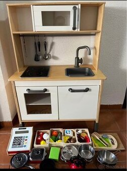 Ikea detska kuchynka na hranie, breza, + prislusenstvo