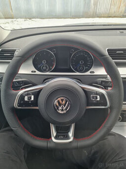 VOLANT VOLKSWAGEN R RLINE kožený ČERVENÉ PREŠÍVANIE