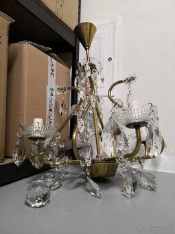Starožitný krištáľový luster 4 ramenný