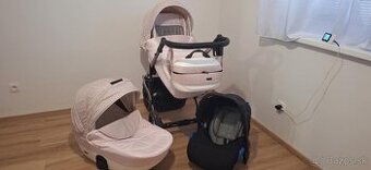 Kočiar 3v1 ružový