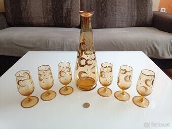 Likérová / dekanterová súprava – karafa a 6 pohárikov