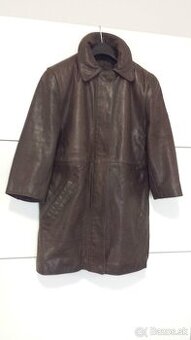 Dámsky kabát 36 - pravá koža + taška