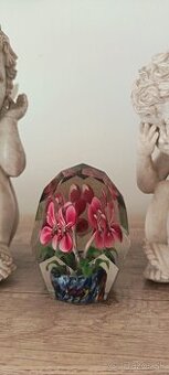 Zberatelske fasetovane sklenene tazitko -brisver