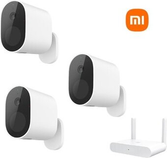 Suprava 3ks 1080p vonkajsie Kamery Xiaomi + router