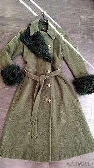 Dámsky dlhý vlnený kabát XL/42.Poštovné v cene