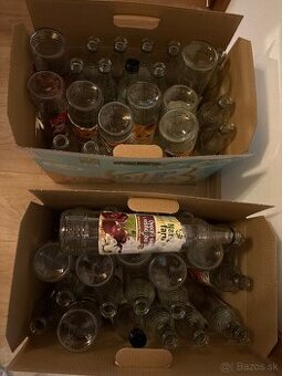 Sklené sirupové fľaše