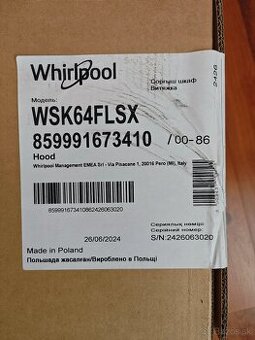 Digestor Whirlpool - WSK64FLSX, iba 100€