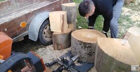 Kuželová kardanová štiepačka na drevo za malotraktor - 1
