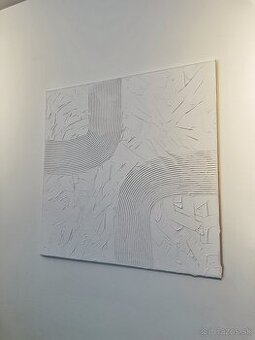 Moderný 3D obraz zo stierky na plátne — 80 x 80 cm