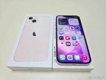 APPLE IPHONE 13 128GB PINK,ZDRAVIE BATERKY 100%