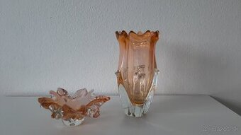 Súprava - retro, hutné sklo