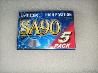 TDK SA90 - 5-kusové balenie MC kazety