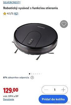 NOVÝ- ZÁRUKA Smart Silvercrest Robotický vysávač/umývač 2v1 - 1