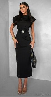 Dámske čierne elegantné šaty