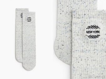 Ponožky New York, Z rebrovaného úpletu, Z jemného úpletu