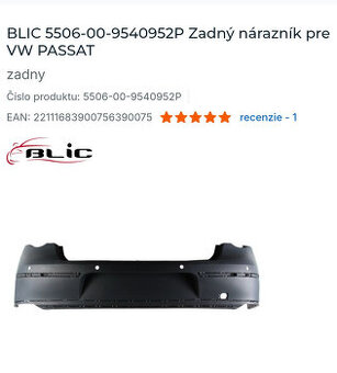 nárazník passat zadny ,