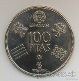 pamätná minca Španielsko MS vo futbale 1982 - 100 peseta - 1
