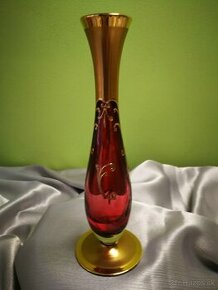 Váza kráľovské ružové sklo - 1