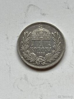 Predám vzácnu 1 korunu 1892 kb