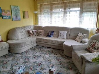 Sedacia súprava / rohová rozkladacia pohovka úložný kreslo