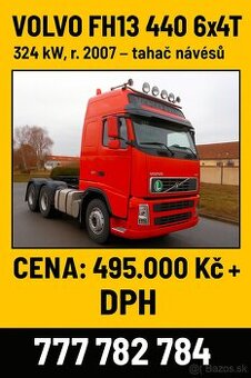 VOLVO FH13 440 6x4T, 324 kW, r. 2007 – tahač návěsů