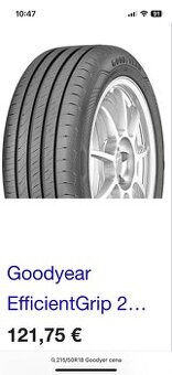 Letne gumy Goodyear 215/50 R18