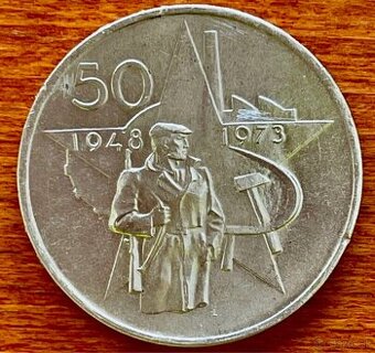 Pamätná Ag minca - Vítězný ůnor 50 Kčs - 1973